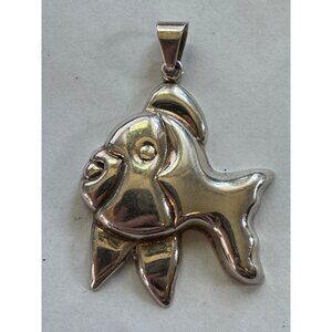 56.8mm Talleras Lagunas 925 Sterling Silver Slide Closure Fish Pendant